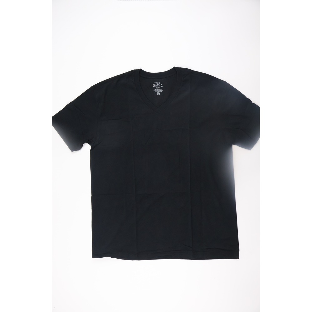 True Classic V Neck T Shirt XL Black Casual Athletic Fit Tee